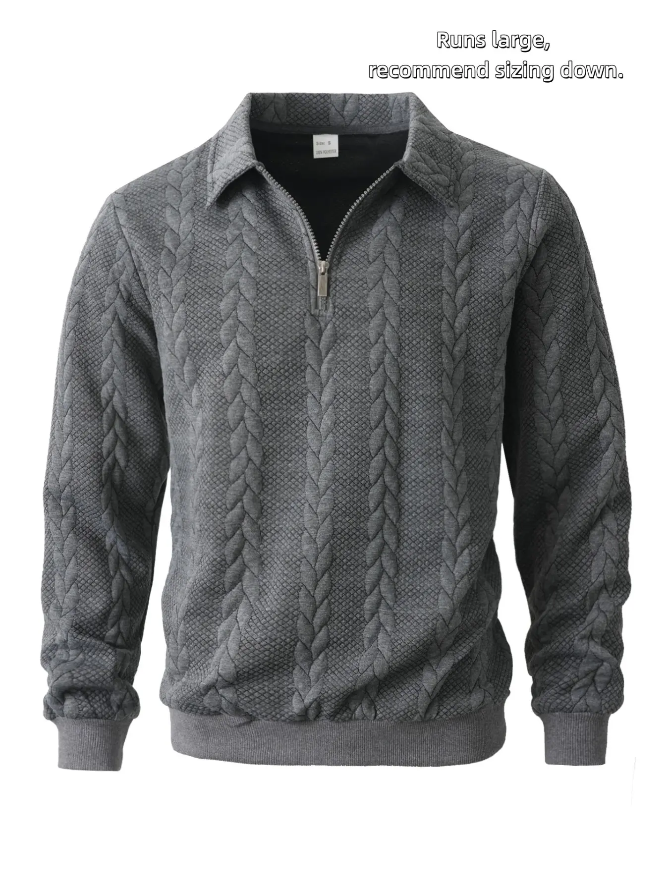 Men’s Half-Zip Knit Polo Sweater