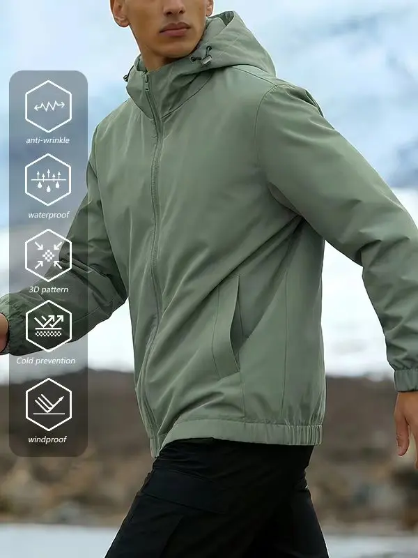 Unisex Lightweight Windproof Hooded Jacket