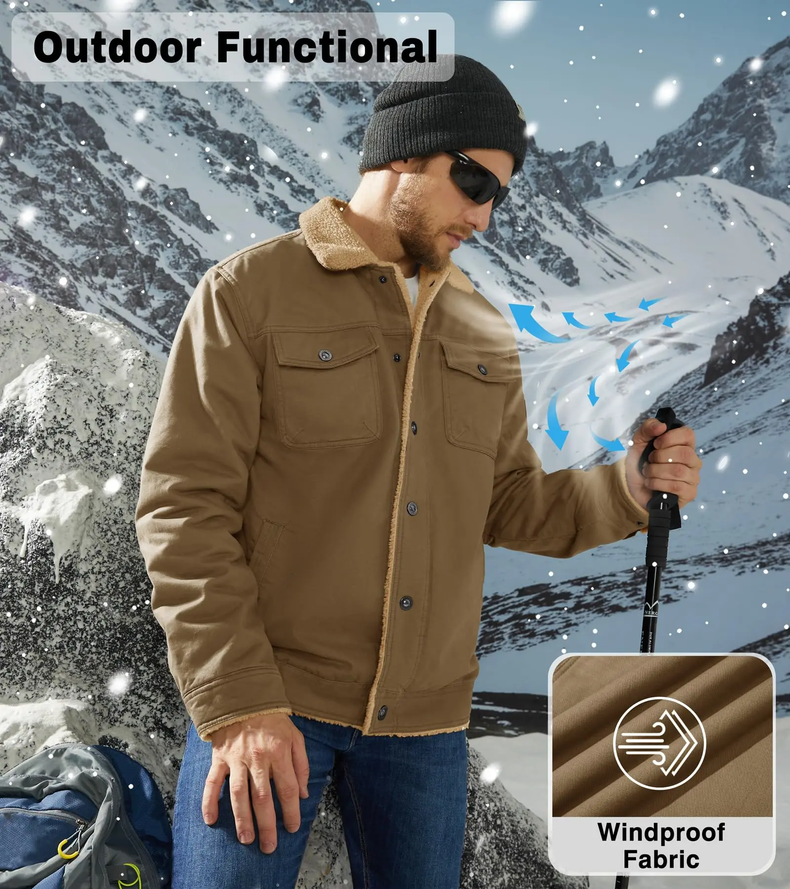 Men’s Sherpa-Lined Trucker Jacket