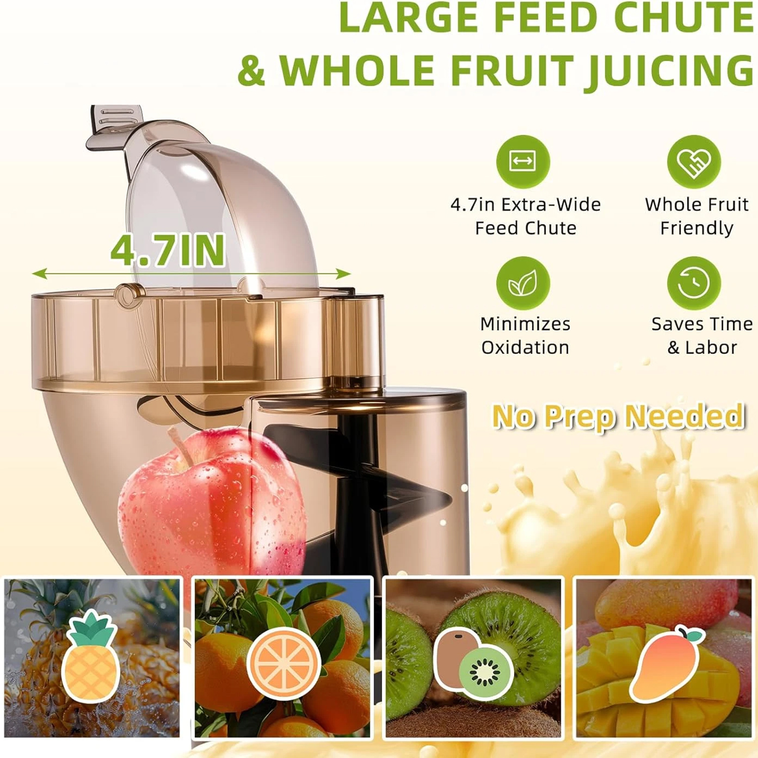 One™-Whole Fruit Cold Press Juicer – Less Prep, More Juice
