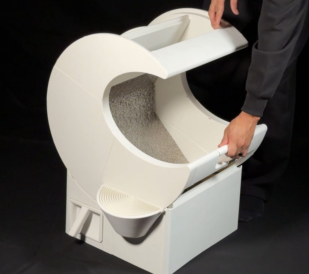 Open Top Self-Cleaning Cat Litter Box
