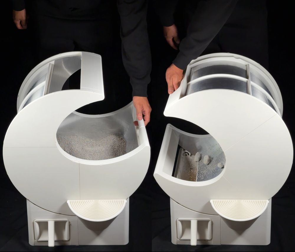 Open Top Self-Cleaning Cat Litter Box