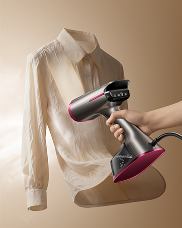 Vacuum Steamer for Clothes  2 in 1 Handheld Steam Iron with Suction