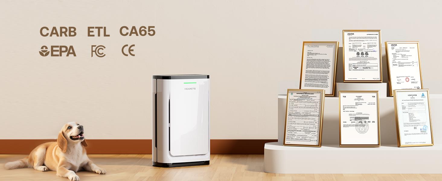 【Deals for you days】Heapets P358 Pet Purifier for Home Large Room (Up to 2500 sq ft), H13 HEPA Double-Sided Filter, Cleaner for Pet Hair, Dander, Odor, Allergens, PM2.5, with Quality Monitor, Auto Mode, 5 Speeds, Ce, Apartment, Bedroom, Timer, Dealsforyou
