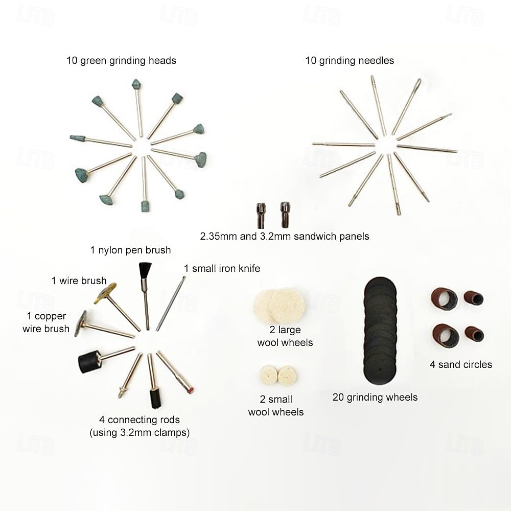 Mini Electric Grinder Pen, 3 Adjustable Speeds, USB Rechargeable, Jade Carving Tool Kit for Wood, Metal, Glass, Engraving, Polishing and DIY with 57 2026 - $54.99 –P4