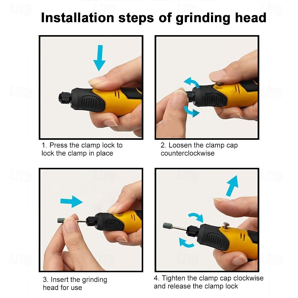 Mini Electric Grinder Pen, 3 Adjustable Speeds, USB Rechargeable, Jade Carving Tool Kit for Wood, Metal, Glass, Engraving, Polishing and DIY with 57 2026 - $54.99 –P8