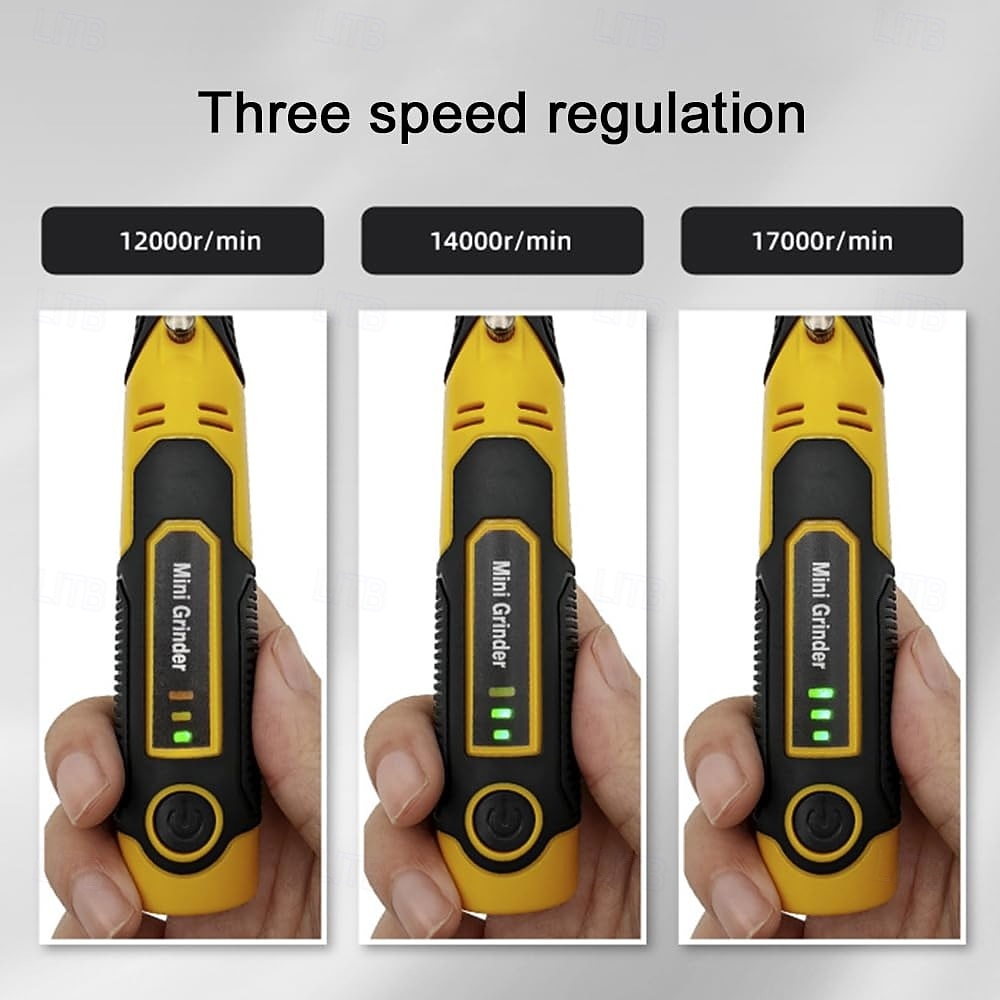 Mini Electric Grinder Pen, 3 Adjustable Speeds, USB Rechargeable, Jade Carving Tool Kit for Wood, Metal, Glass, Engraving, Polishing and DIY with 57 2026 - $54.99 –P5