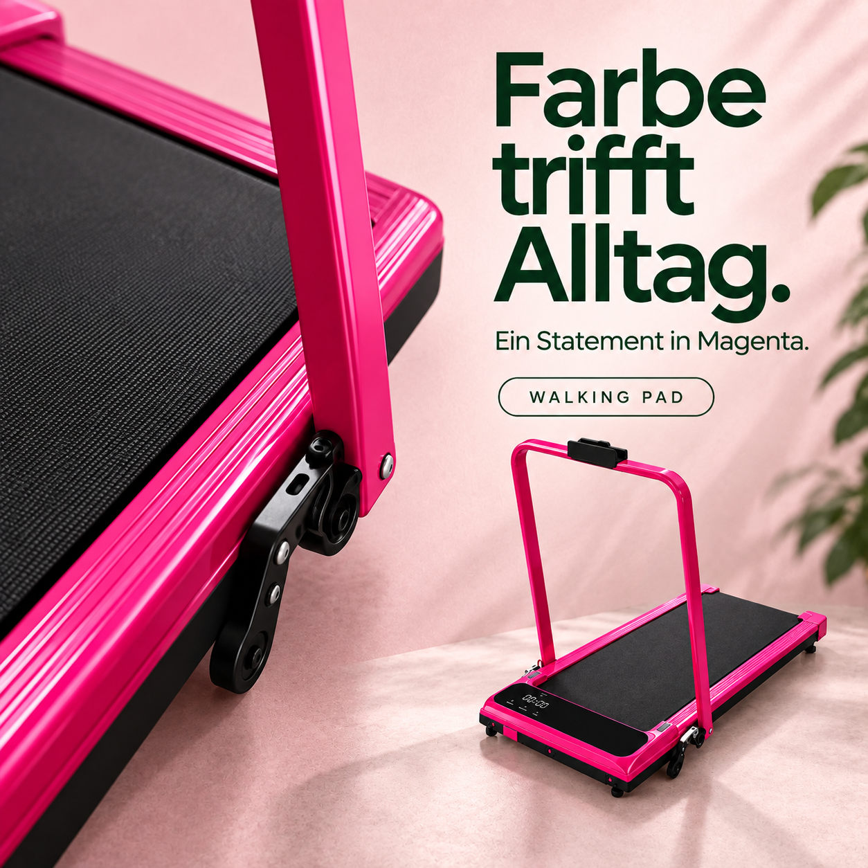 Magenta-Rahmen und Verarbeitungsdetails