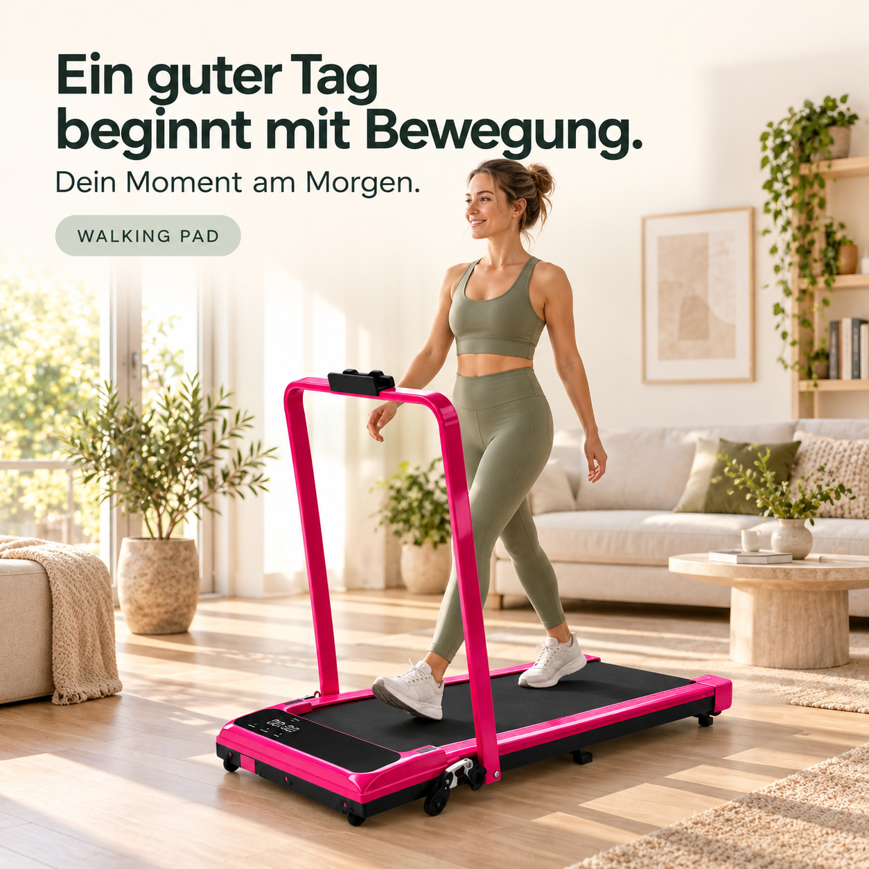 Foldable Handrail Adjustable Incline Treadmill