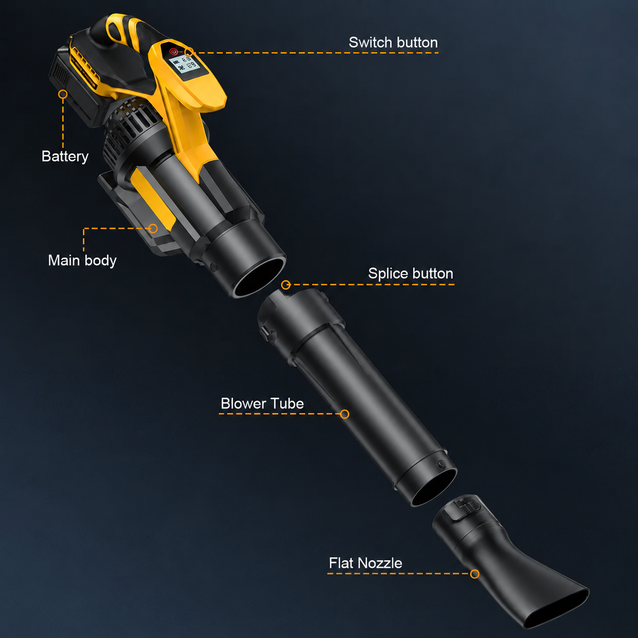 Cordless leaf blower parts