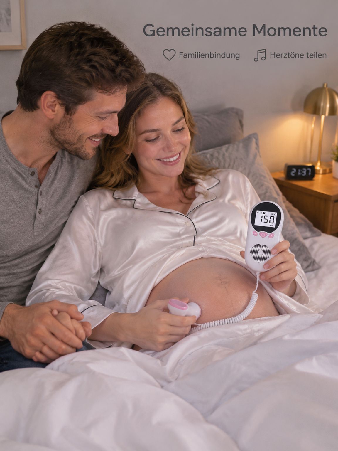 Tragbarer Fetaler Herzmonitor für Schwangere Zuhause Baby Herzton hören