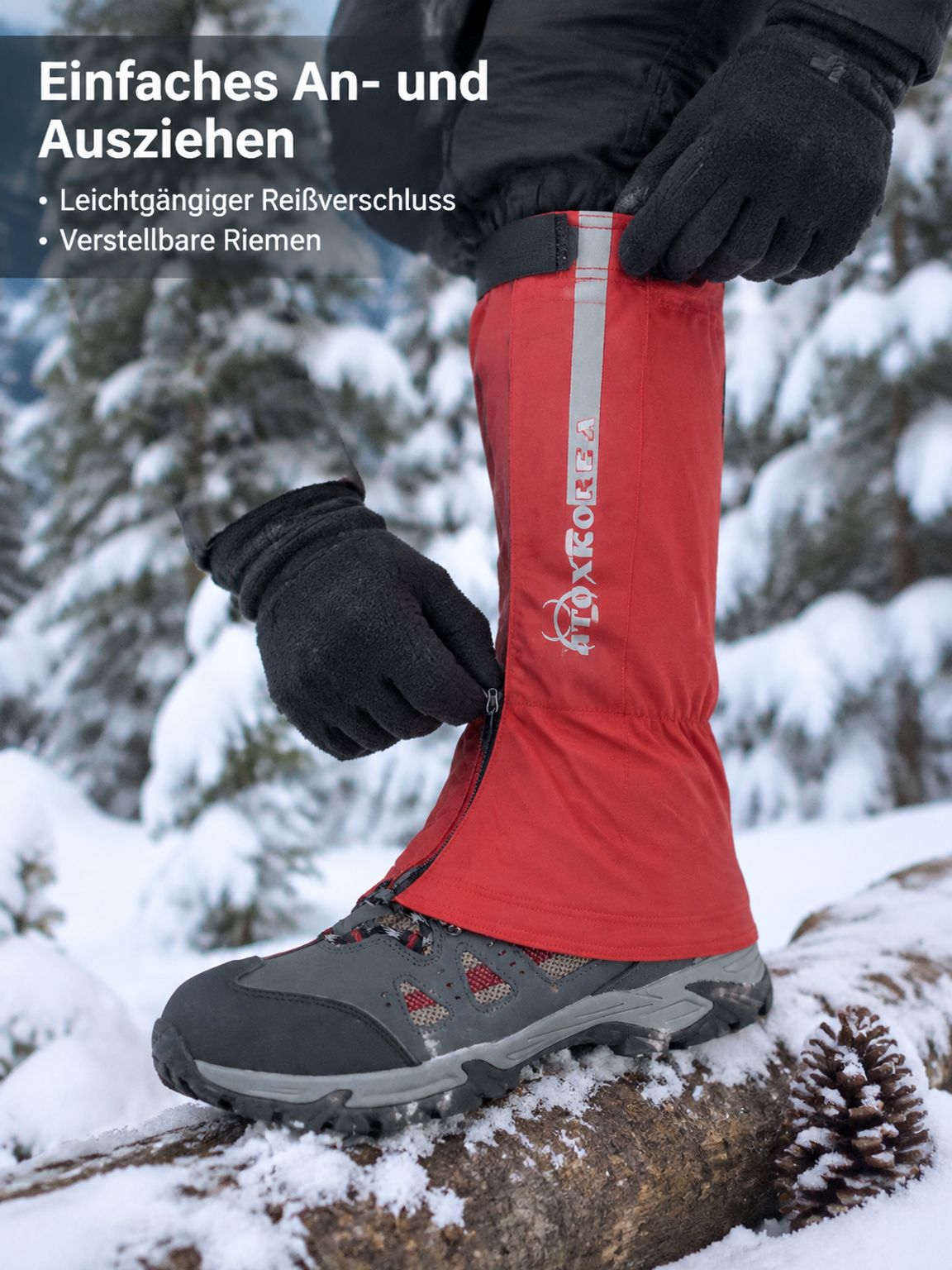 Wasserdichte verlängerte Überschuhe für Erwachsene zum Bergsteigen und Skifahren