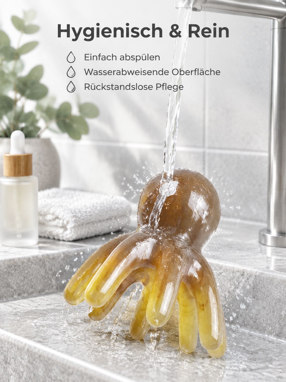 Multifunktionale Kopfhaut-Meridian-Massagebürste mit breiten Zähnen, Stressabbau