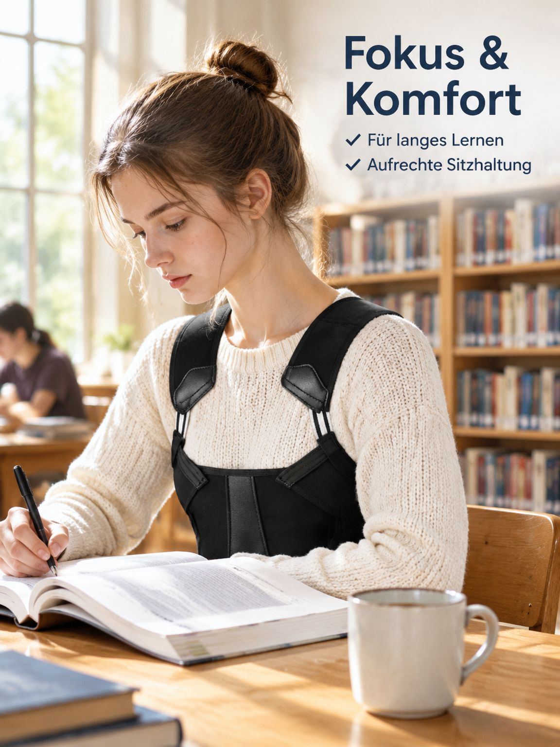 Korrekturgürtel für Erwachsene mit Schulteröffnung für Studenten