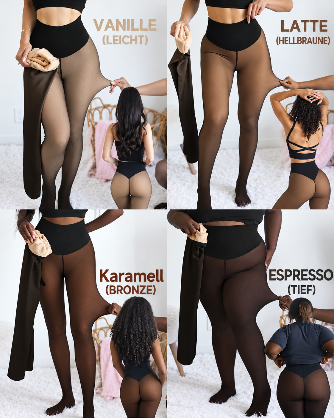 ❄️ NEU 2026 | Figurformende Thermo-Leggings mit Fleece-Futter – Nahtloser Look