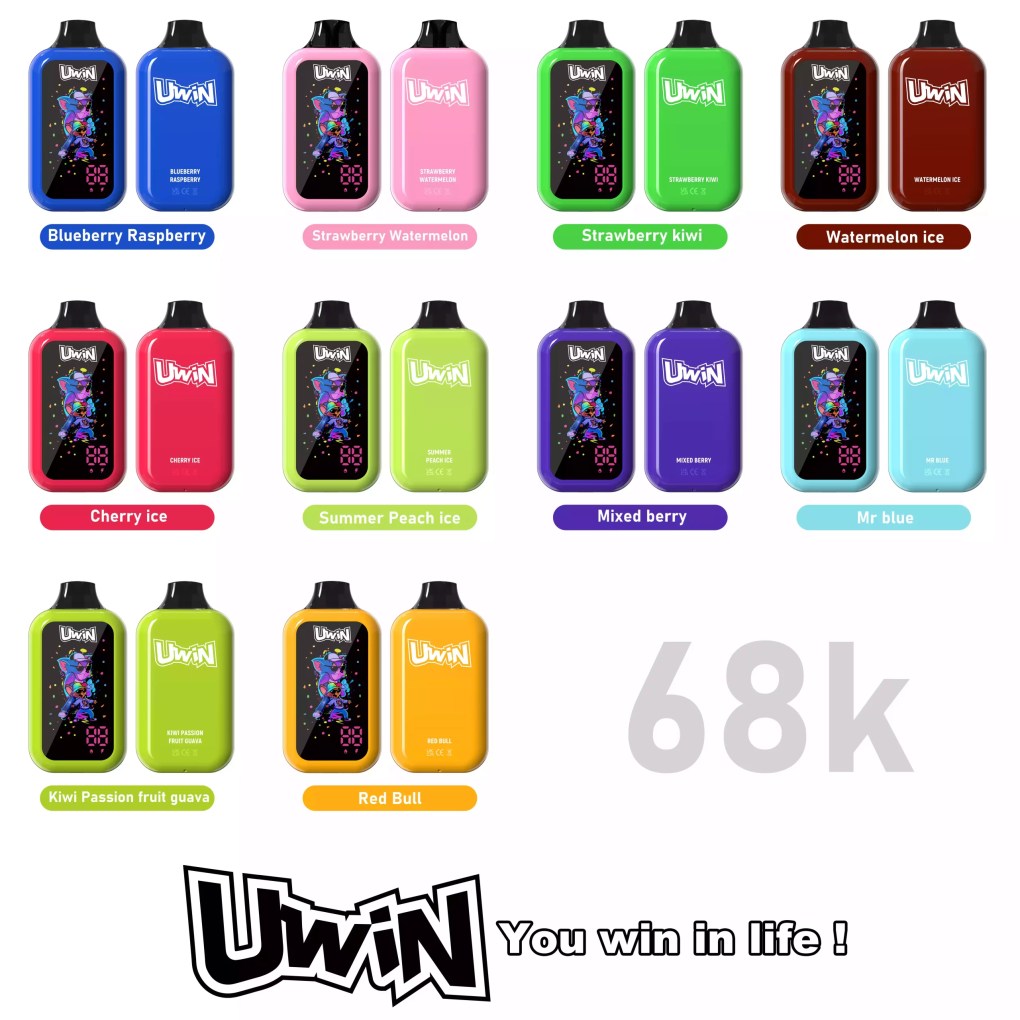 Uwin Digital Box 68000 68K Puffs Disposable Vapes Wholesale Bulk Buy Random Mixed 10 Pack 0% 2% 3% 5% Strength