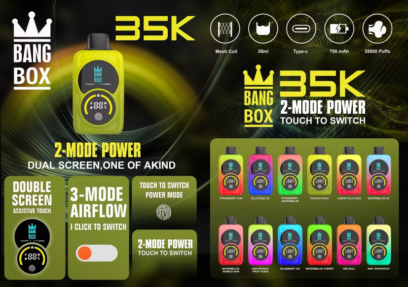Bang Box 35000 Puffs Dual Mesh Digital Screen