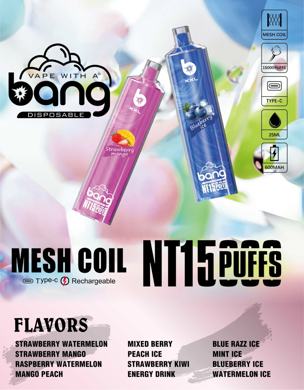 BANG TN 15000XXL Puffs Wholesale Professional Series