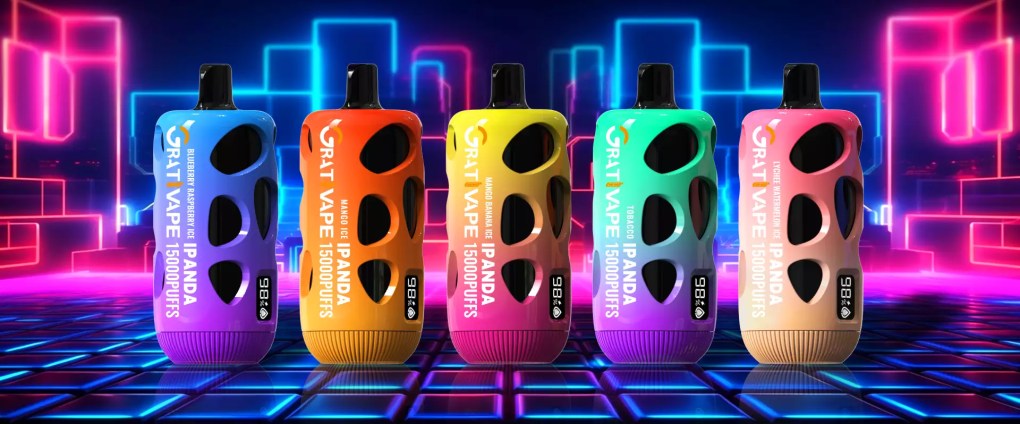 Grativape iPanda 15000 Puffs Digital Screen 15k 0% 2% 3% 5% Low Nicotine Bulk Buy Wholesale Rechargeable Disposable Vapes Pen