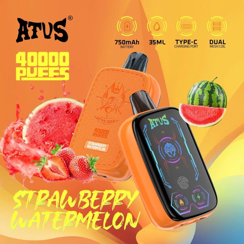 ATVS 40000 Puffs Dual Mesh Digital Screen 40K 5% Low Nicotine Bulk Buy Wholesale Rechargeable Disposable Vapes Pen