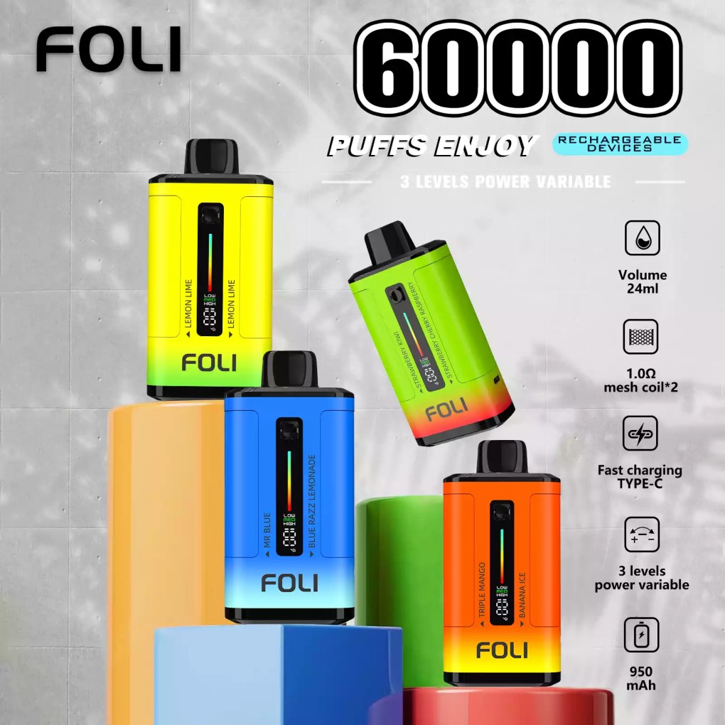FOLI 60000 Puffs Authentic Disposable Vape Bulk Buy Wholesale
