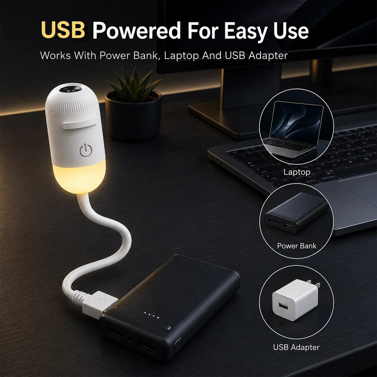 2-in-1 Galaxy Star Projector USB Night Light for Indoor Decor