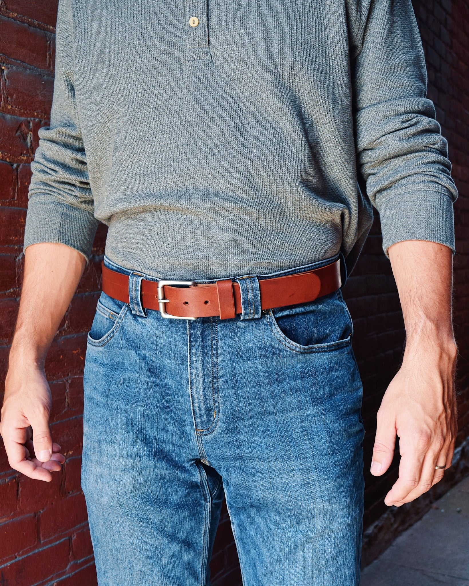 🔥100% Handmade Full-grain Buffalo Leather Belt