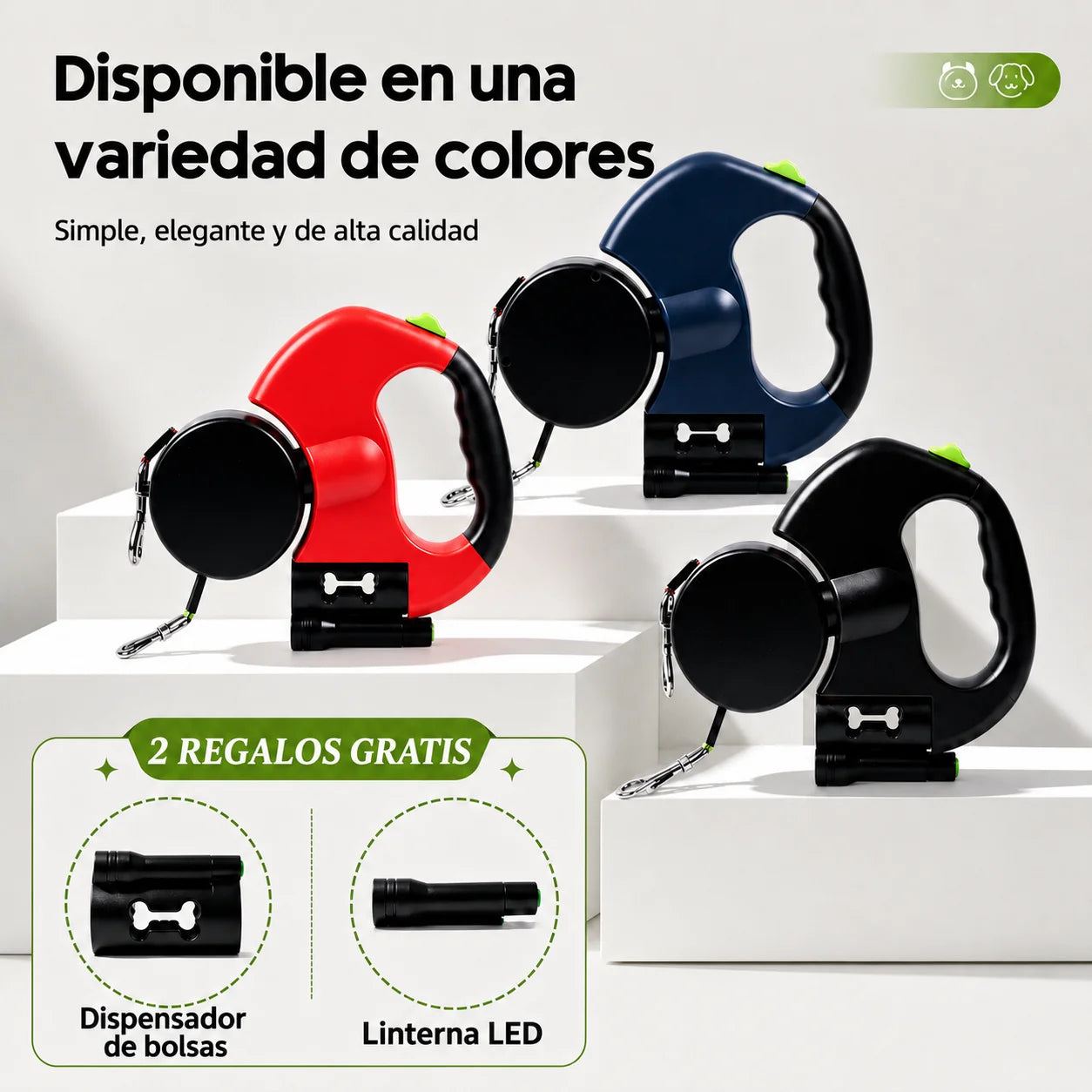 — Dual Retractable Dog Leash for 2 Dogs