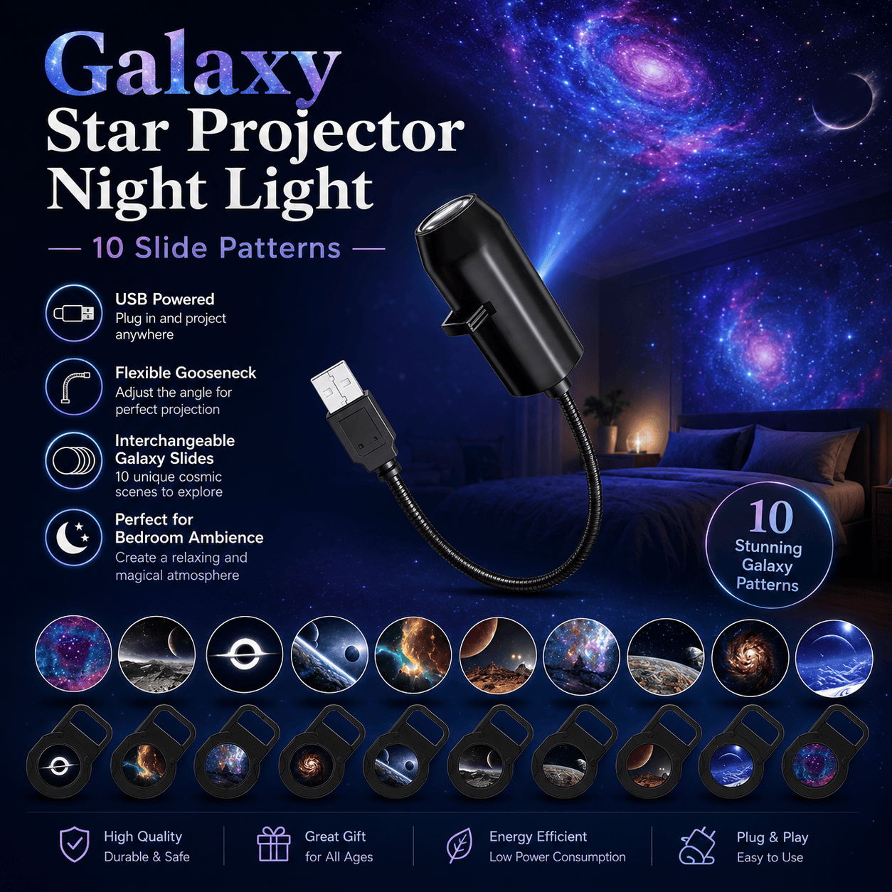 ✨ Plug-and-Play HD Star Projecto