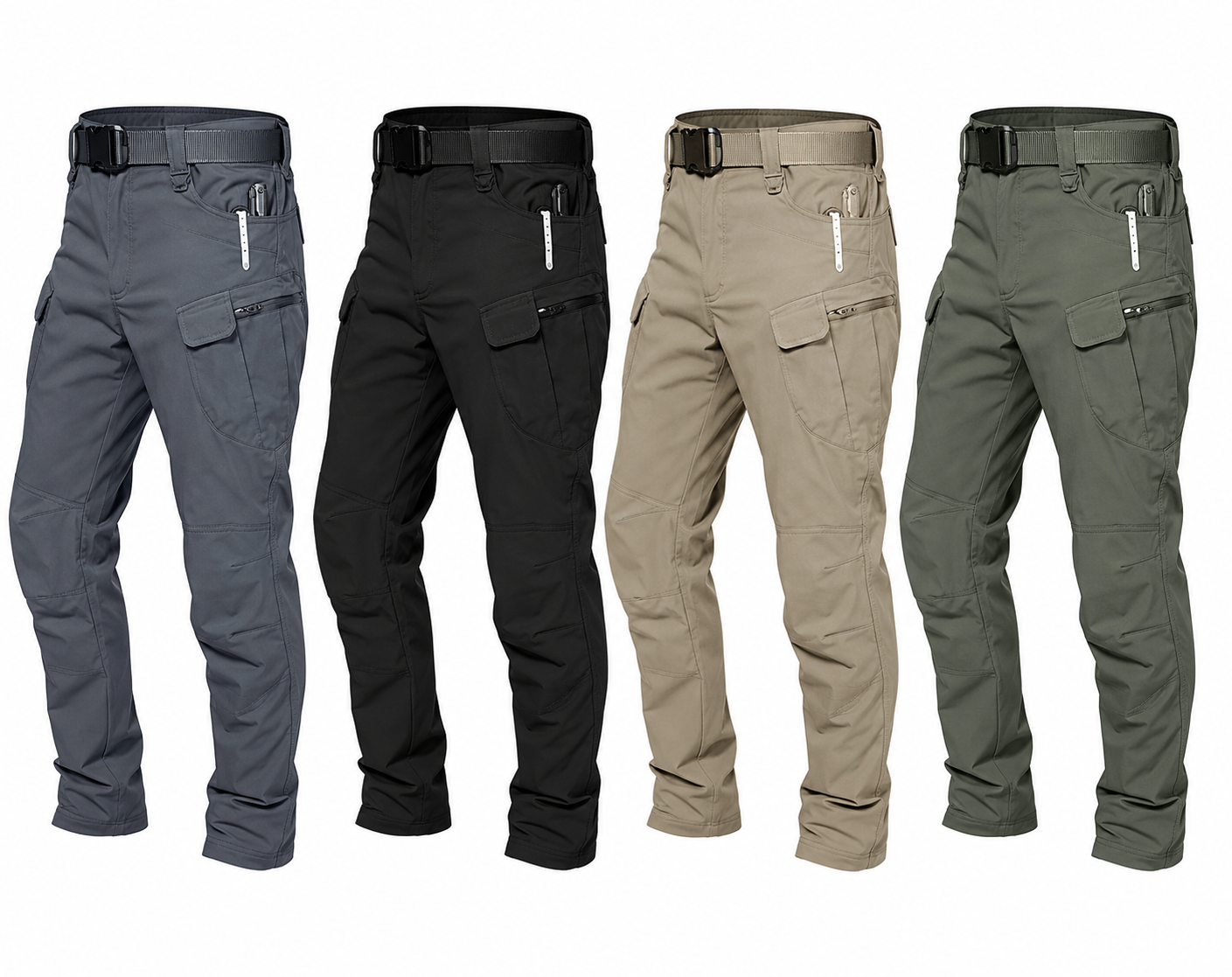 Gray, black, khaki and army green tactical cargo pants