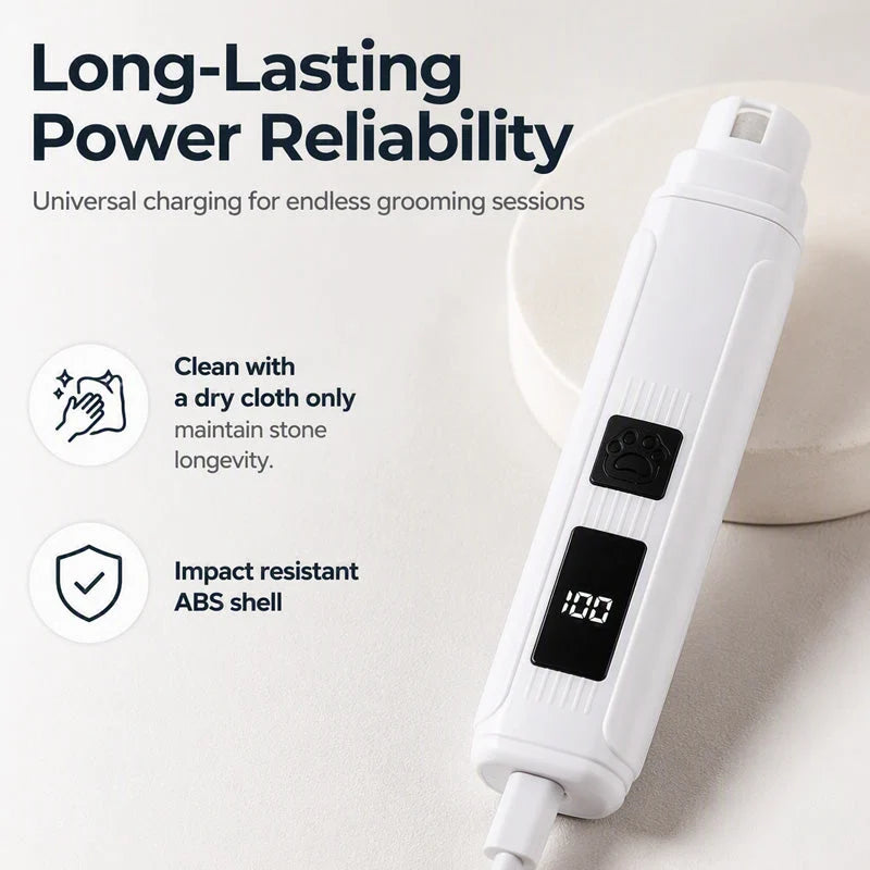 Electric Pet Nail Grinder with LED Power Display