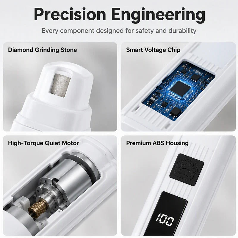 Electric Pet Nail Grinder with LED Power Display