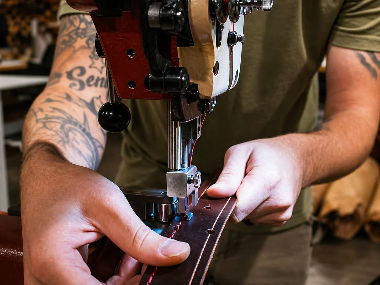 🔥100% Handmade Full-grain Buffalo Leather Belt