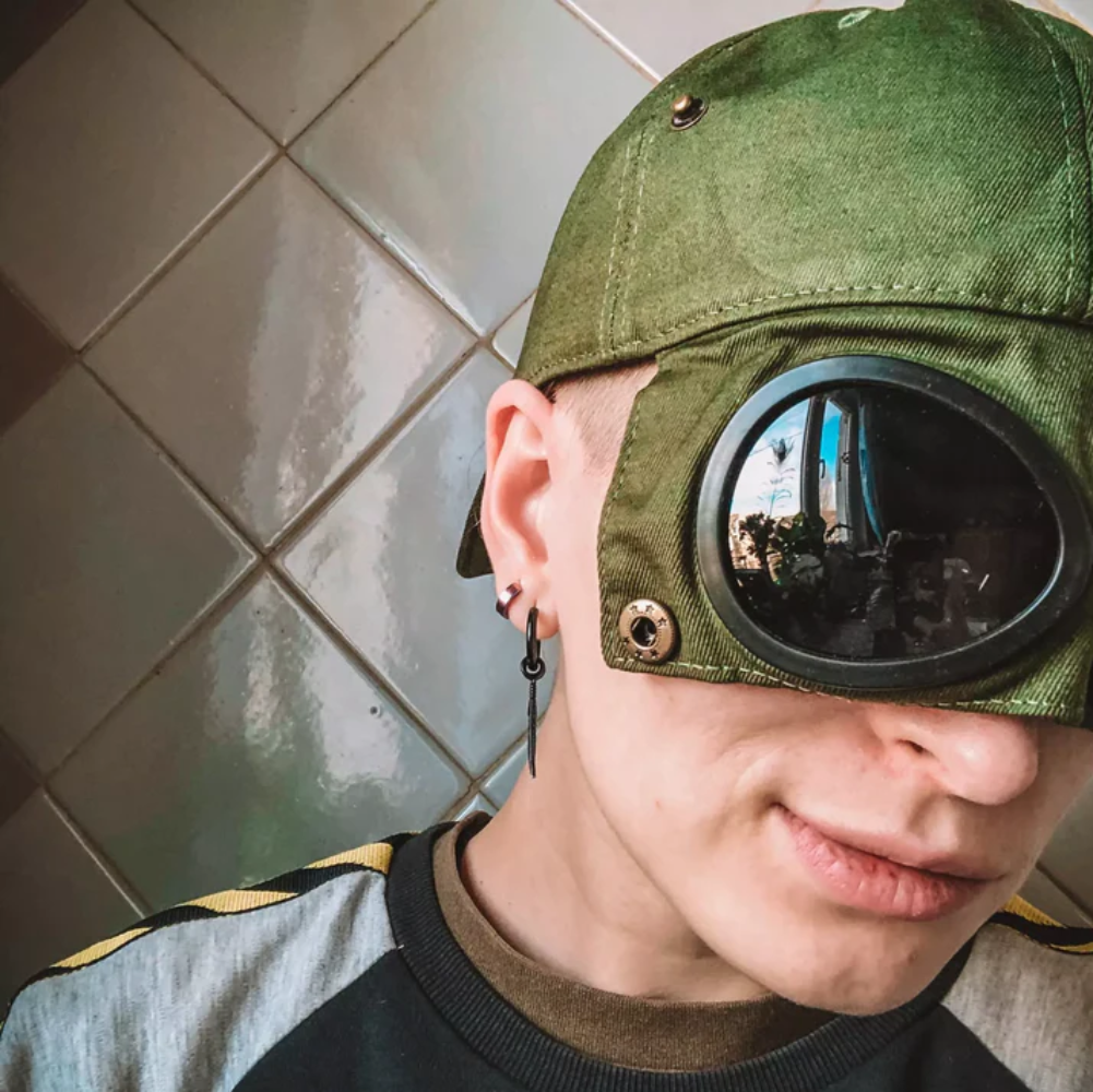 🧢 Retro Pilot Goggle Baseball Cap, Aviator Style Hat with Flip Sunglasses for Streetwear