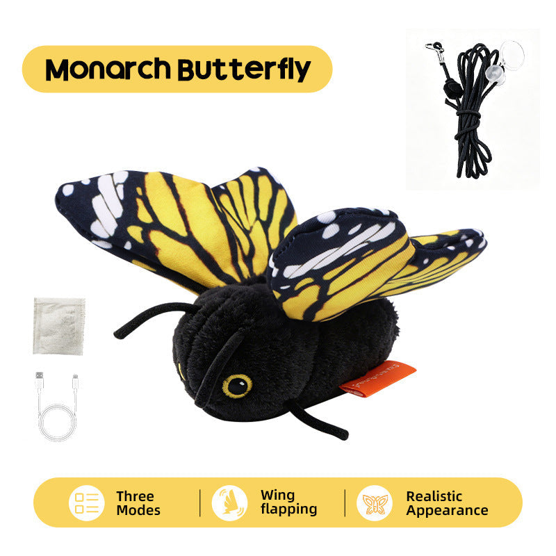 🐱Smart Sensing Flapping Butterfly Toy🐈Motion-activated, realistic flight, interactive fun – keeps your cat engaged for hours.🔥✨