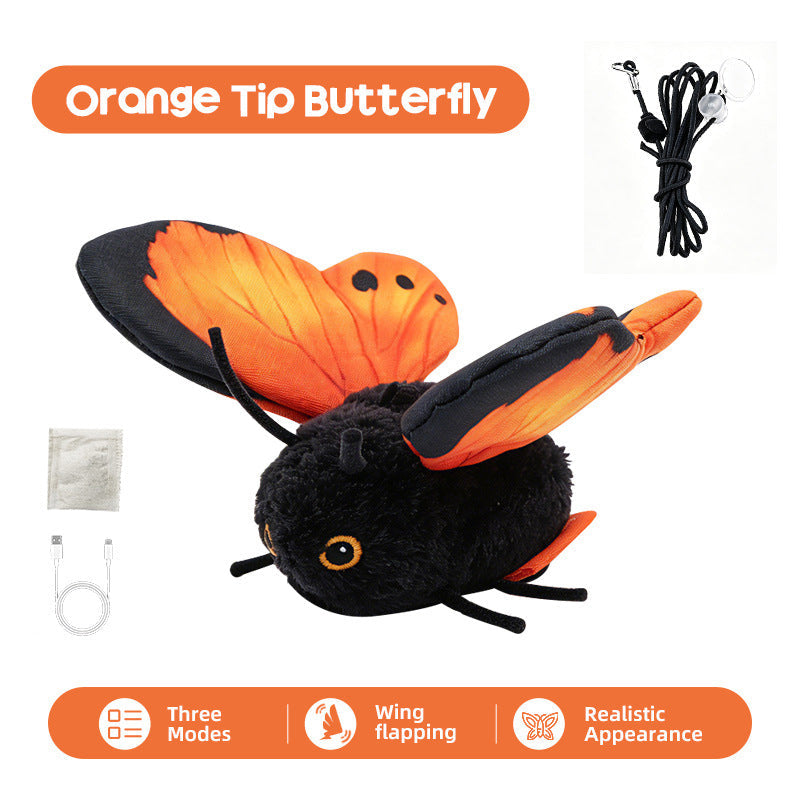 🐱Smart Sensing Flapping Butterfly Toy🐈Motion-activated, realistic flight, interactive fun – keeps your cat engaged for hours.🔥✨