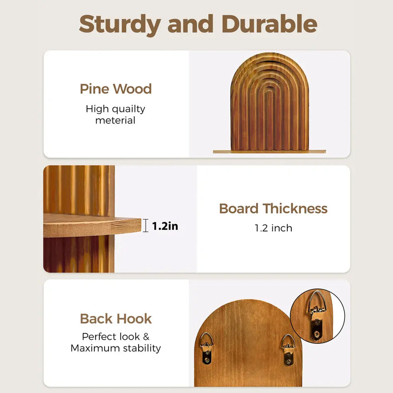Pine wood construction and sturdy shelf boards