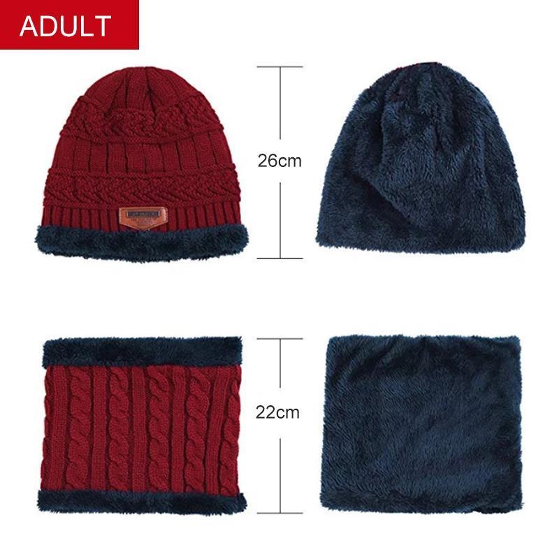 Adult winter beanie and scarf measurements