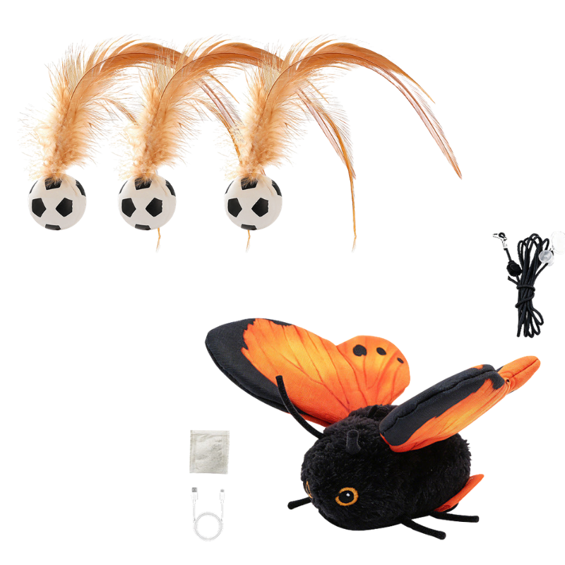 🐱Smart Sensing Flapping Butterfly Toy🐈Motion-activated, realistic flight, interactive fun – keeps your cat engaged for hours.🔥✨