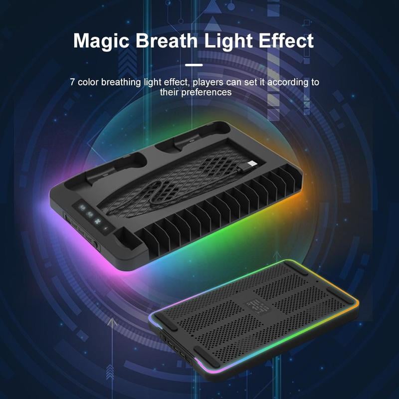 PS5 charging station with RGB lighting