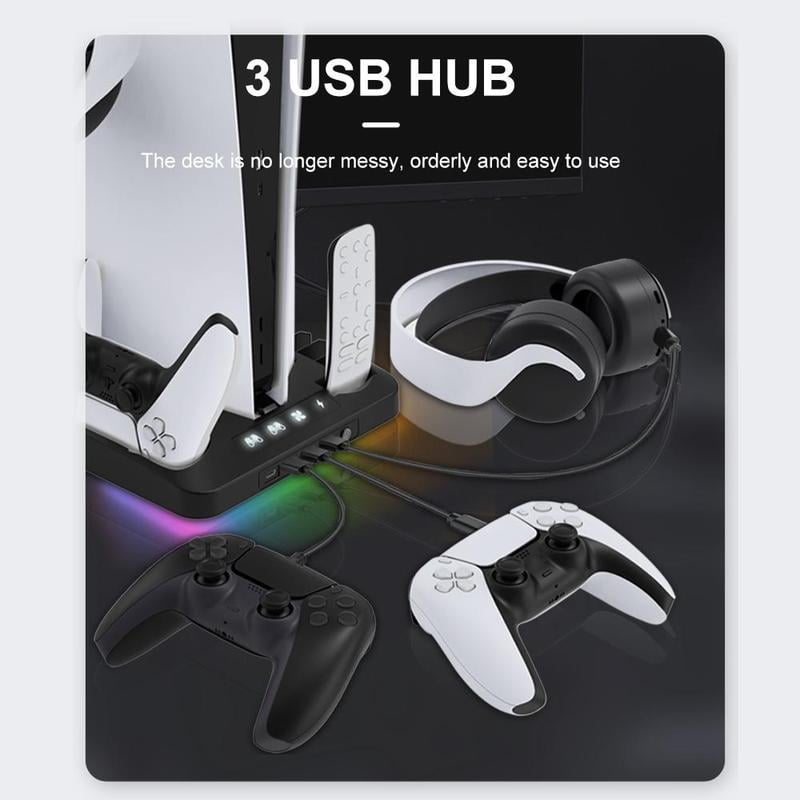 PS5 station with three USB hub ports