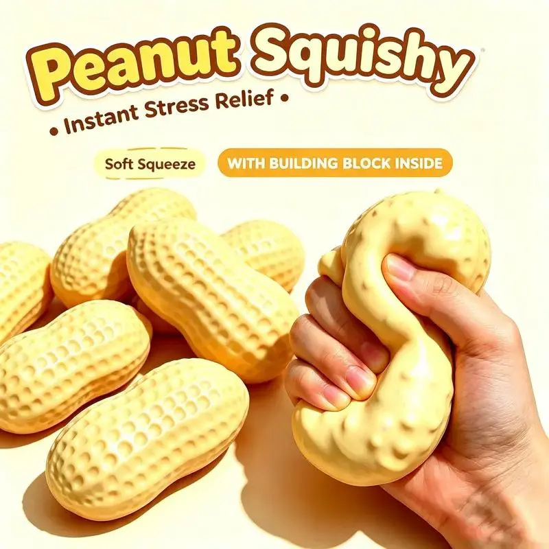 6‑Piece Squishy Crunchy Stress Relief Fidget Toys, ASMR Squeeze Sensory Stress Balls, Relaxing Unique Tactile Fidgets, Sensory Room Supplies, 6 Assorted Food‑Shaped Designs, Novelty Holiday Gifts