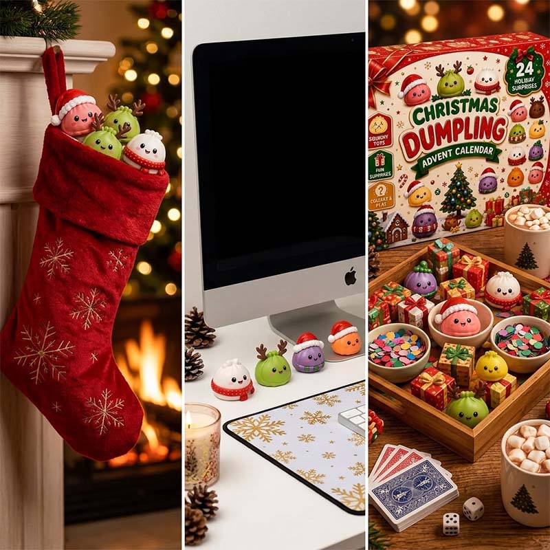 New Christmas Dumpling Squishy Advent Calendar – 24 Surprise Toys