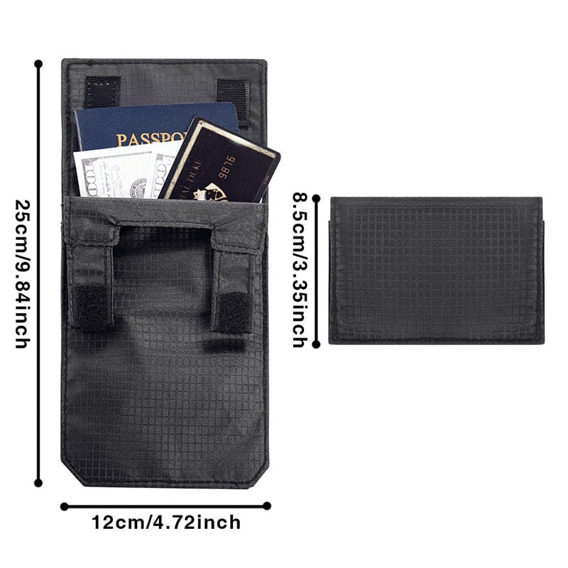 Waist belt coin purse with passport cash and card storage