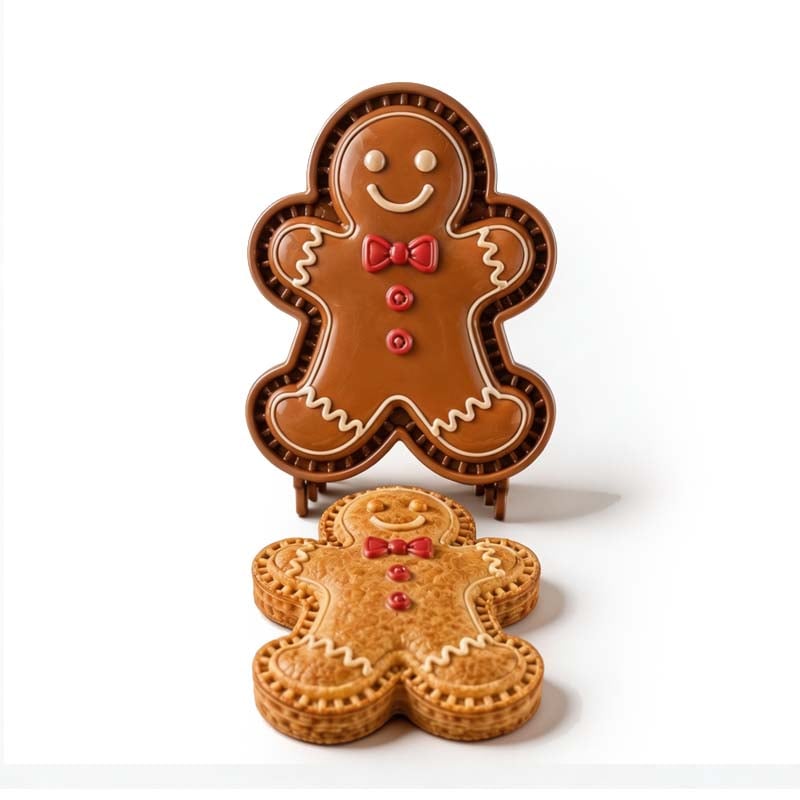 Christmas gingerbread man mini pie mold