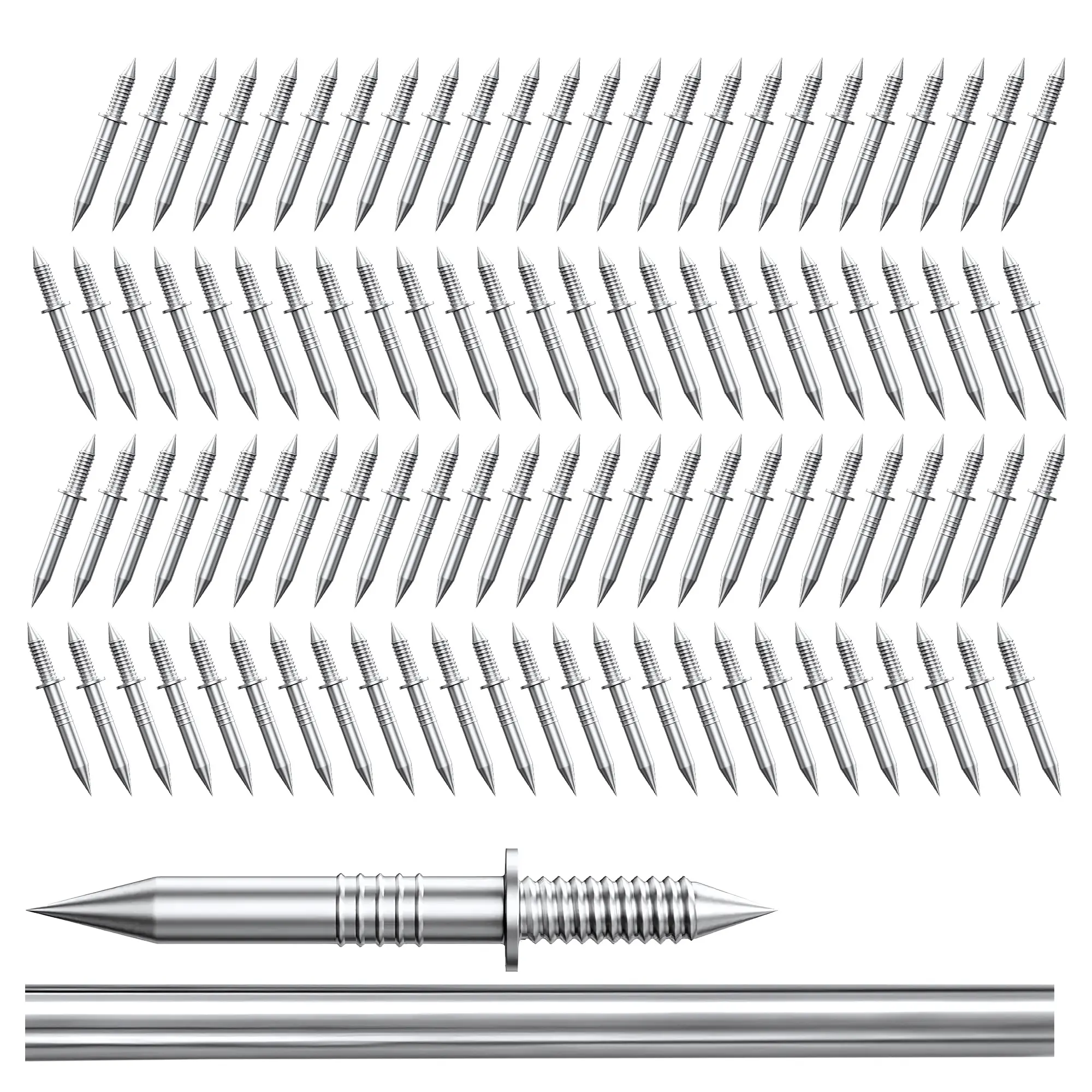 Multiple quantities of carbon steel baseboard nails