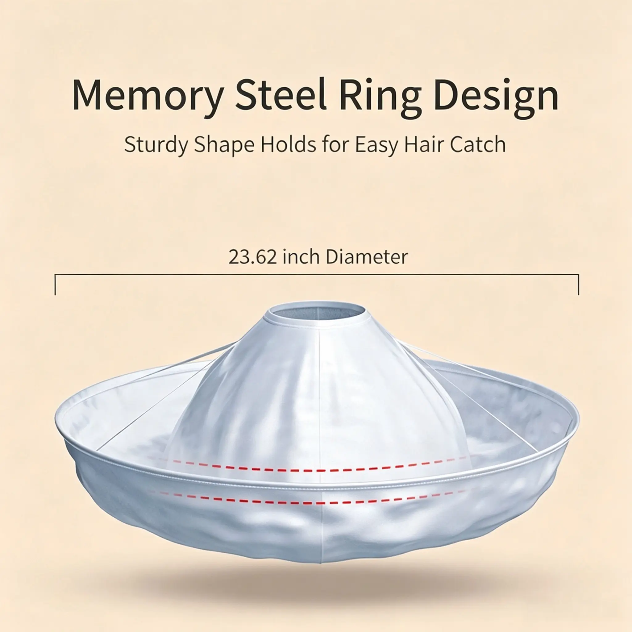 Memory steel ring hair cutting cape