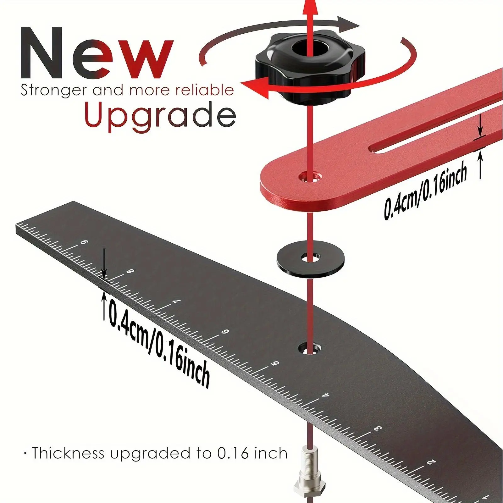 Upgraded stair tread template thickness and knobs