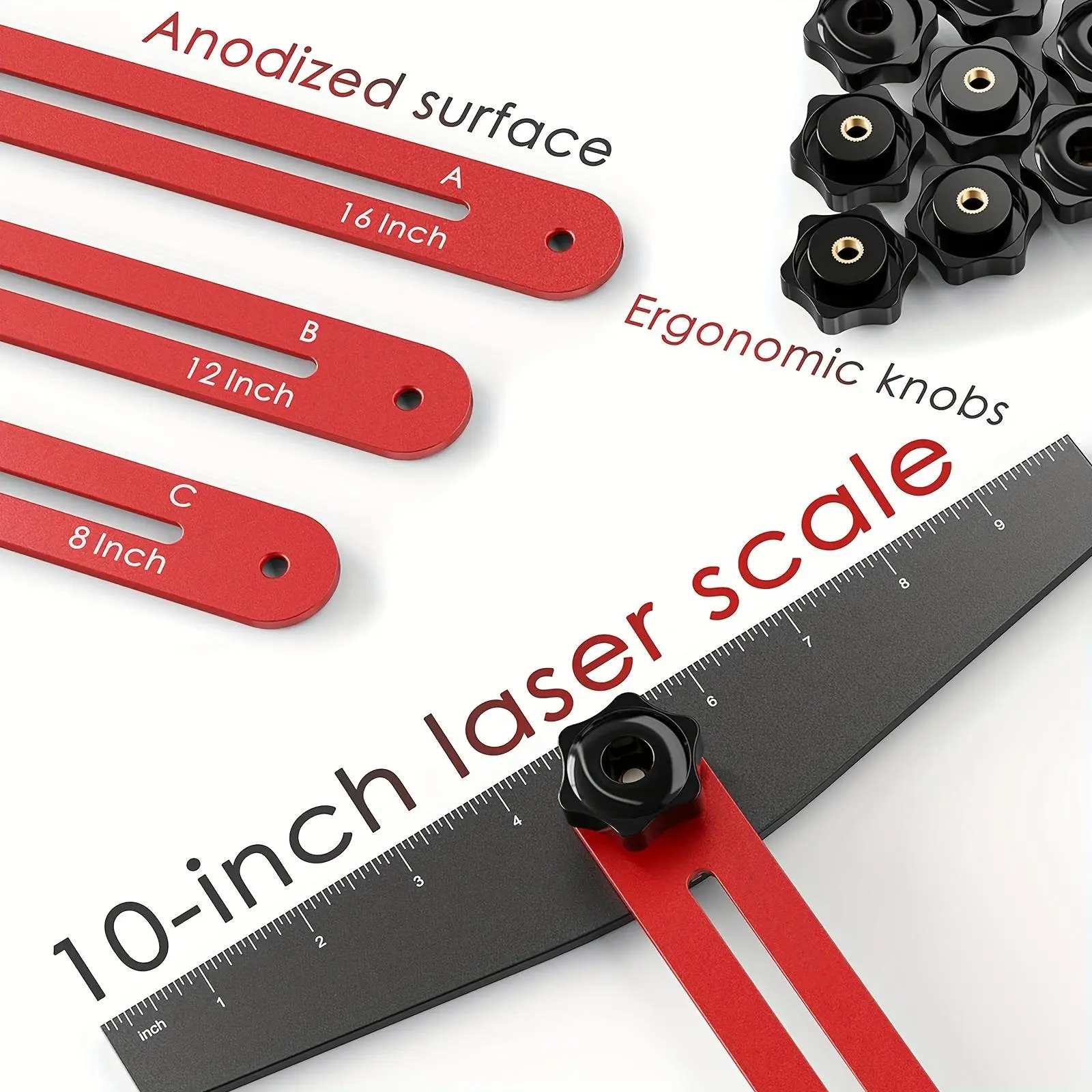 10 inch laser scale stair template ruler