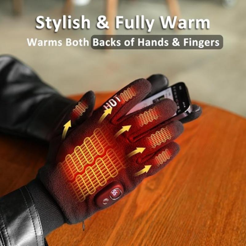 Heated gloves with heating elements